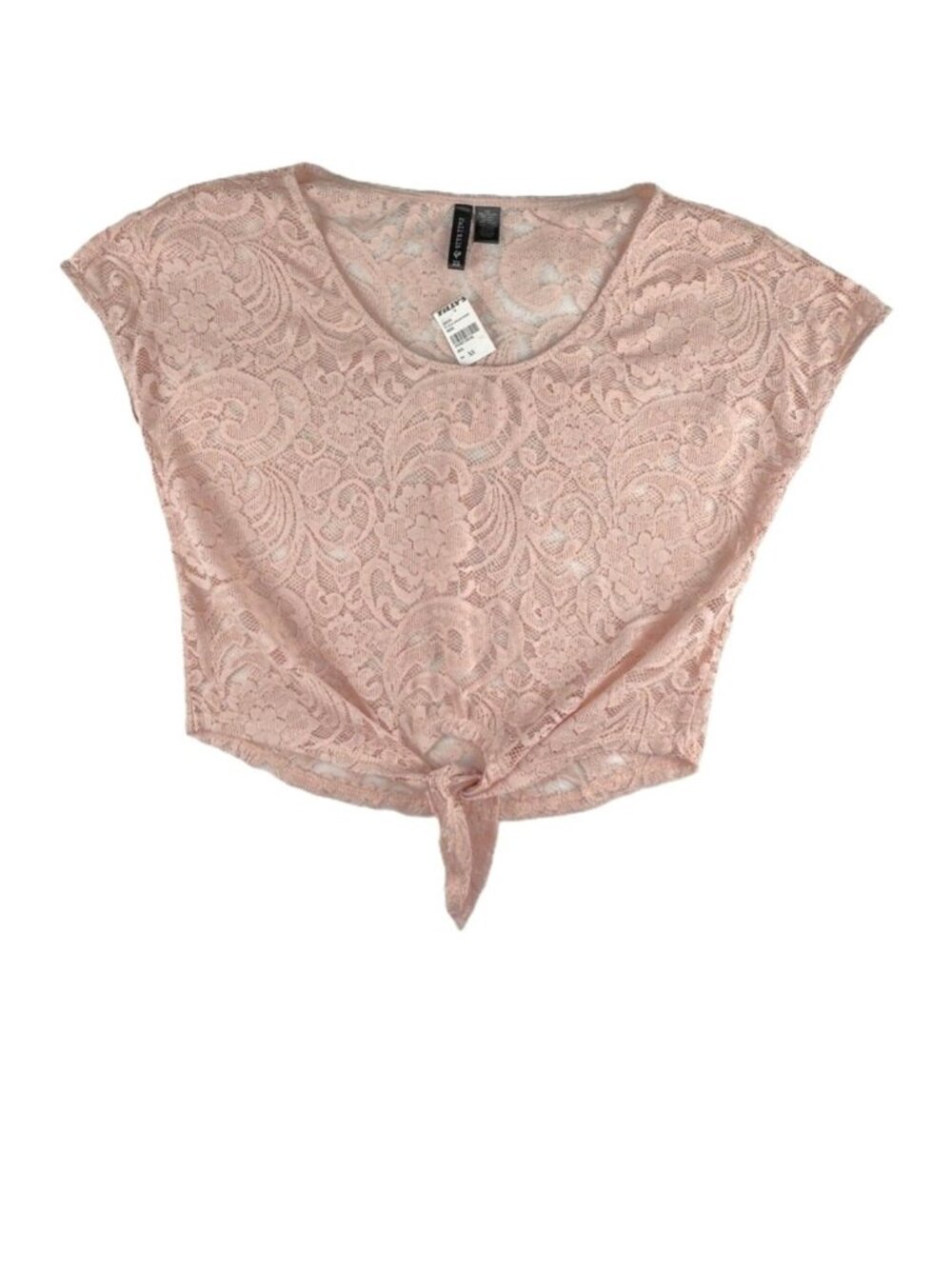NWT Full Tilt Women Rose Sheer Top